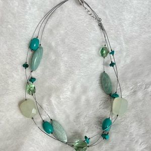 SILPADA Silver & Green Gems Necklace